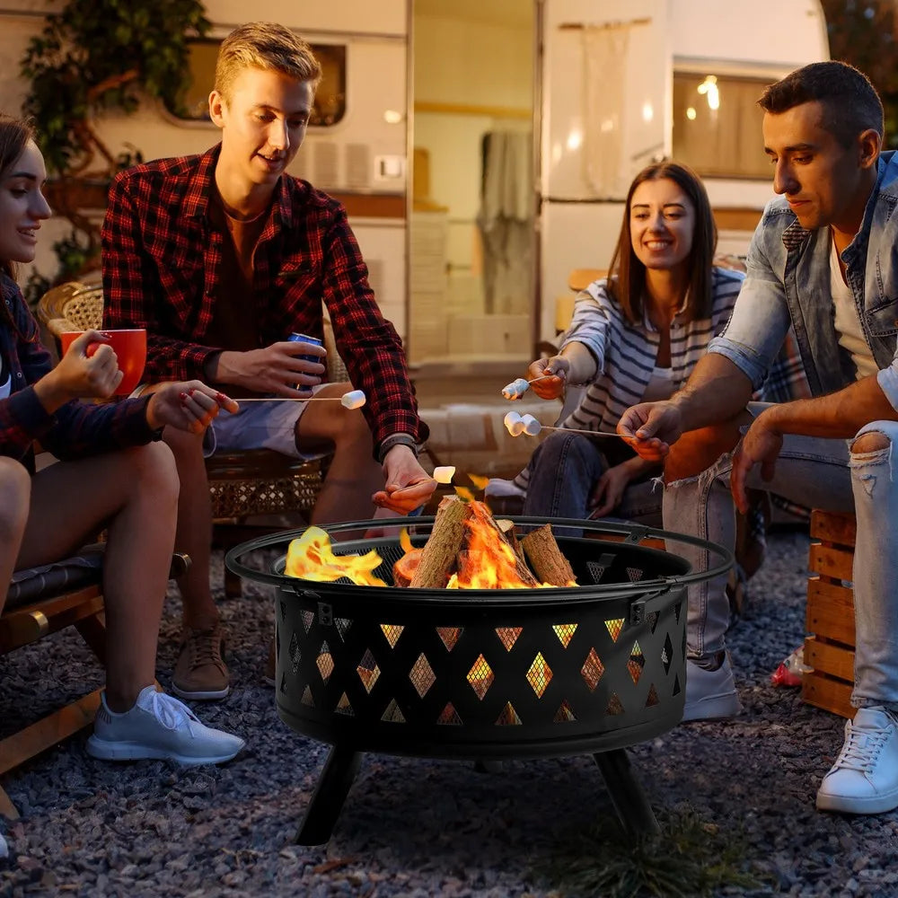 32 Inch Outdoor Wood Burning Fire Pit for Patio and Garden