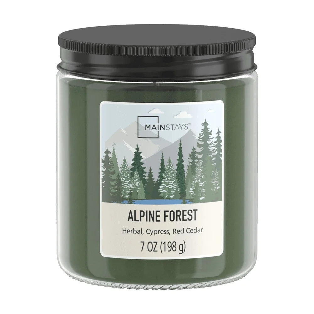 Alpine Forest Scented Candle Glass Jar 7oz Two Pack