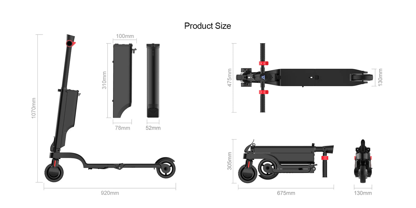 HX Foldable Electric Scooter 350W 25kmh 36V For Adults