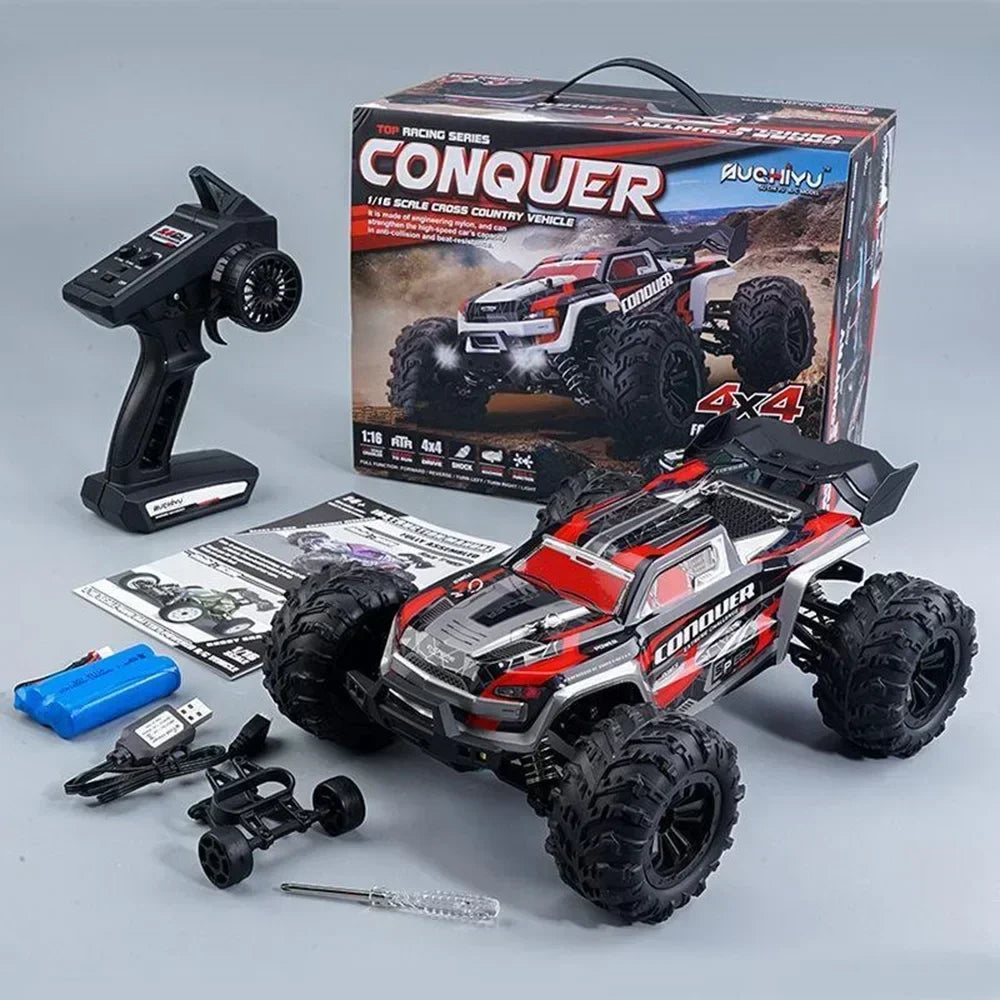 WLtoys 1to16 Scale Large RC Car 50kmh 4WD Monster Truck Toy