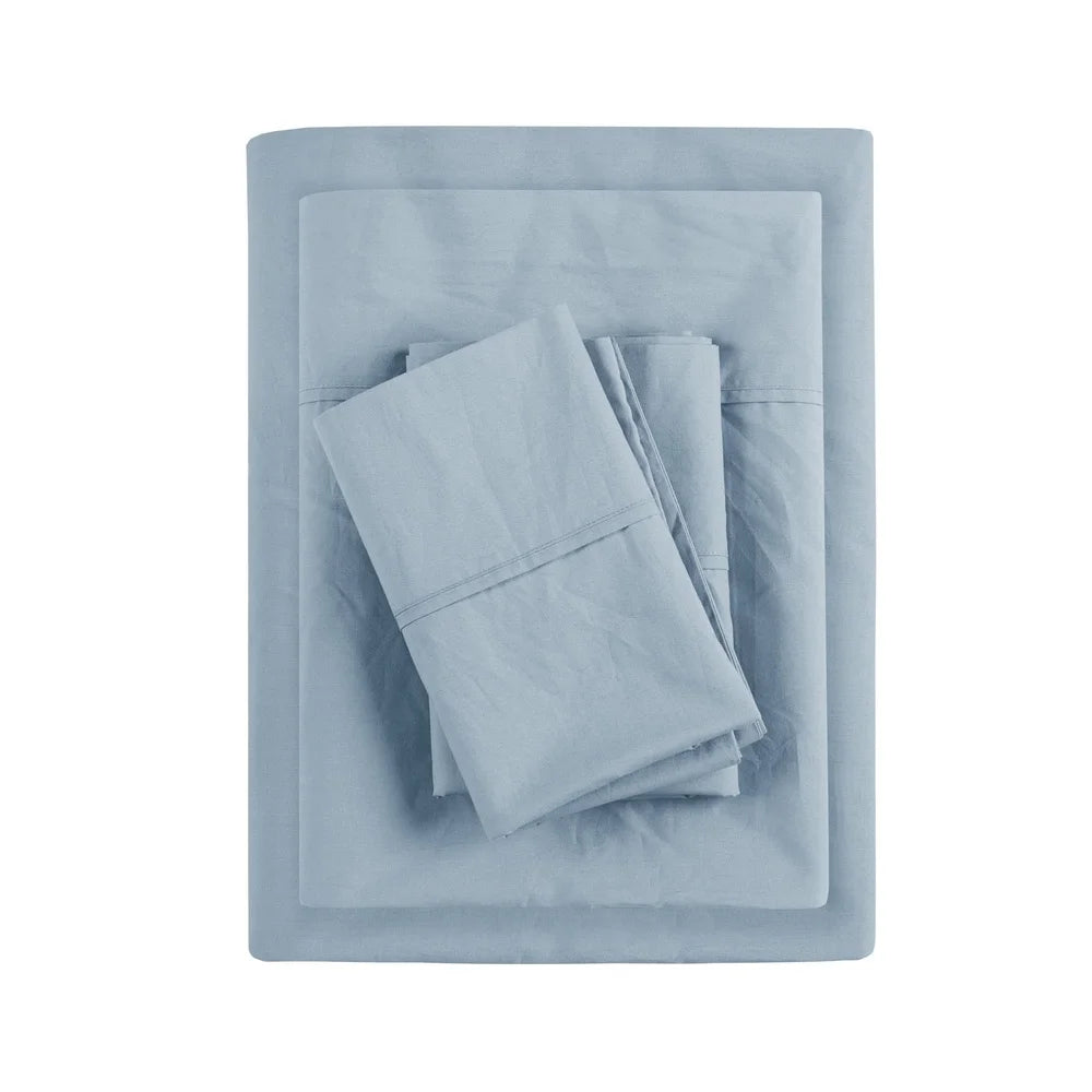 Thread Count Cotton Percale Sheet Set 4pc King Hypoallergenic