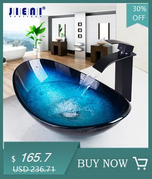 Jieni Art Ceramic Basin Set Blossoms Spring Brass Tap