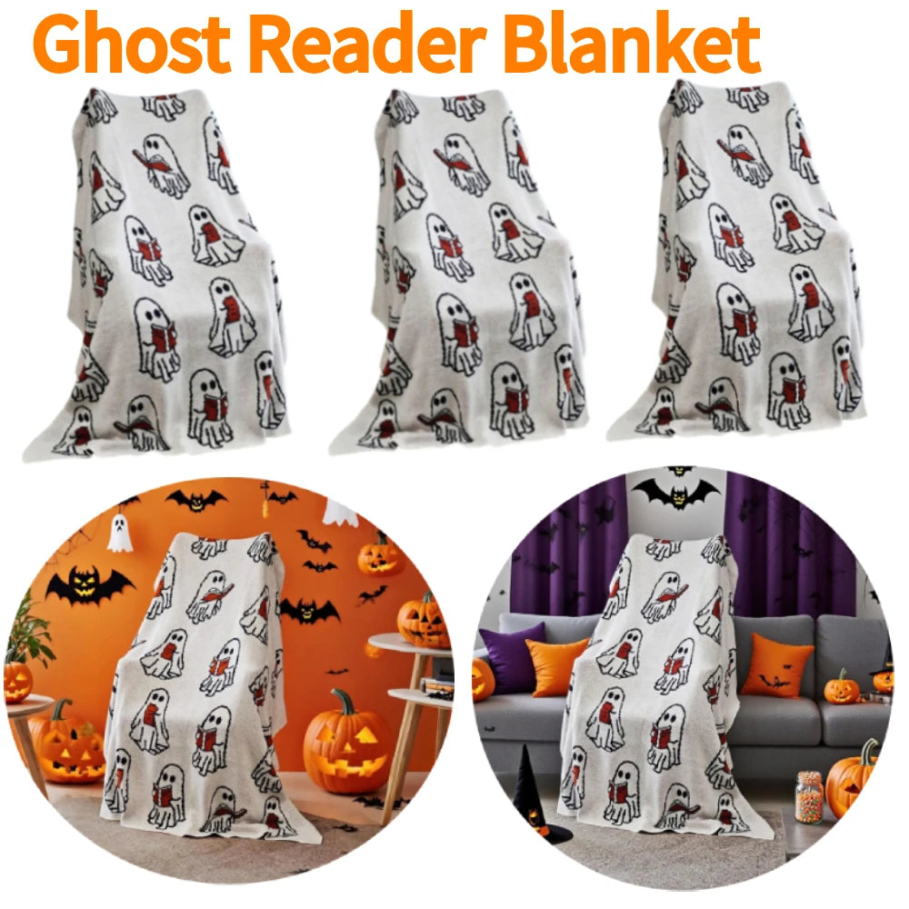 Halloween Ghost Reading Blanket 40x60 Inch Adult Sofa Throw