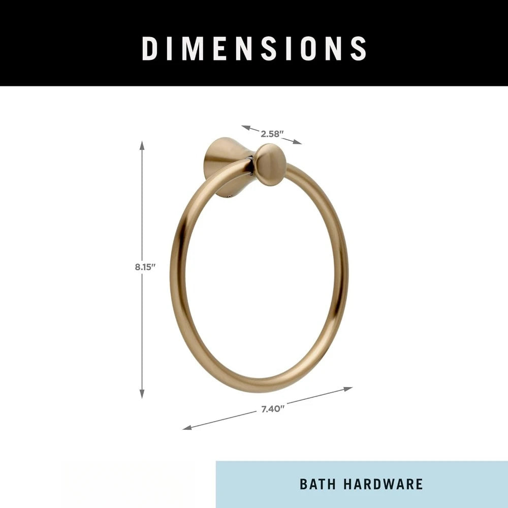 Champagne Bronze Towel Ring Stainless Steel For Bathrooms