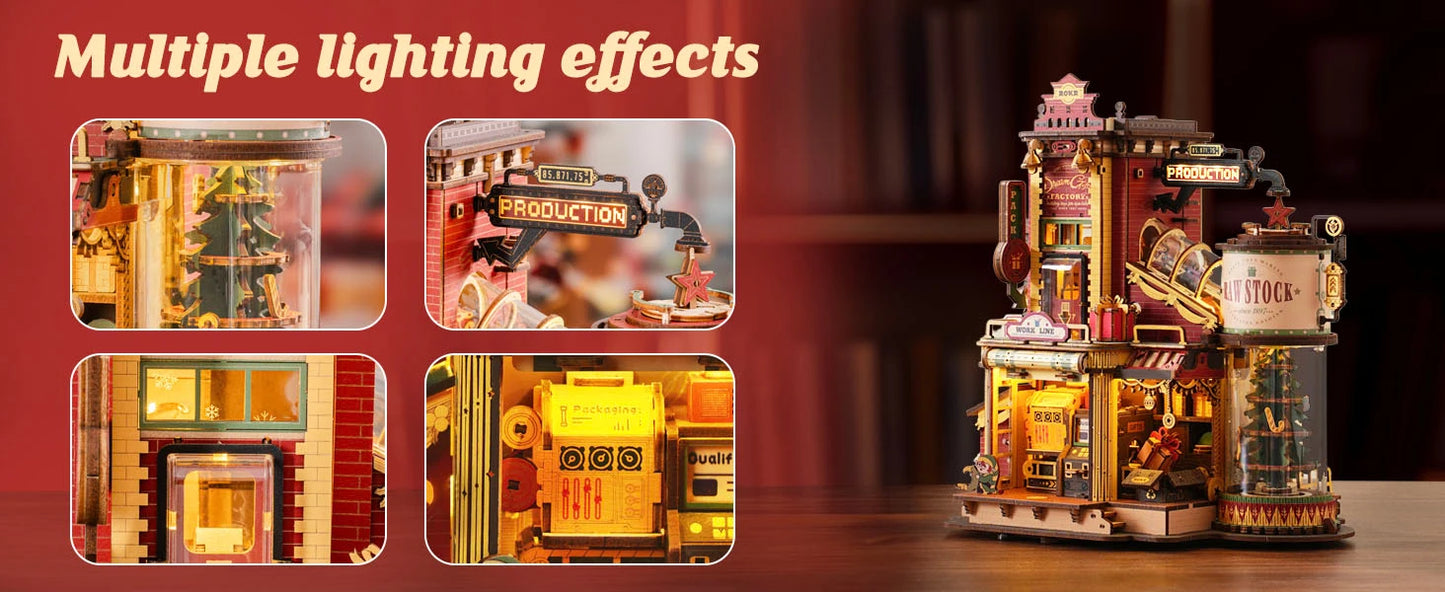 Robotime Rokr Wooden Music Box Dream Gift Factory 3D Kit