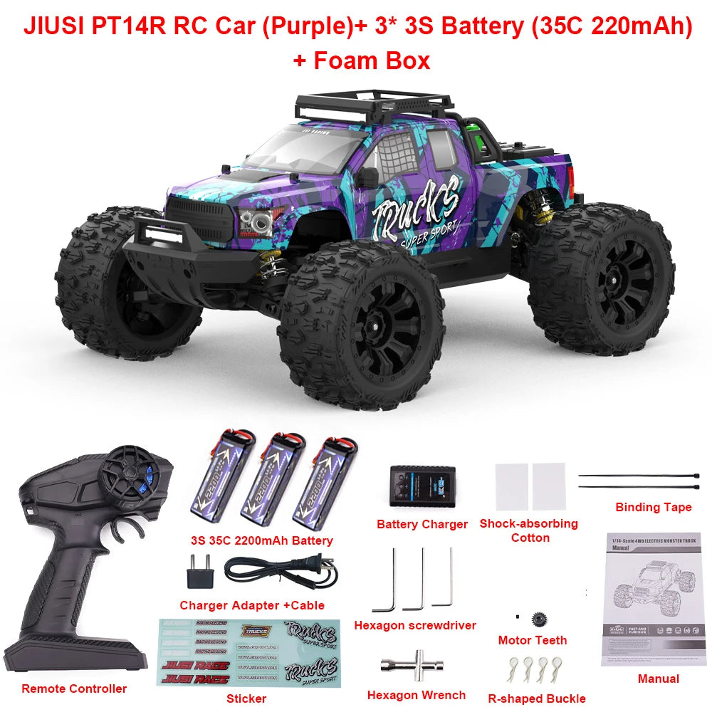 Jiusi PT14R MT14R One Fourteenth RC Car 4WD Brushless Truck