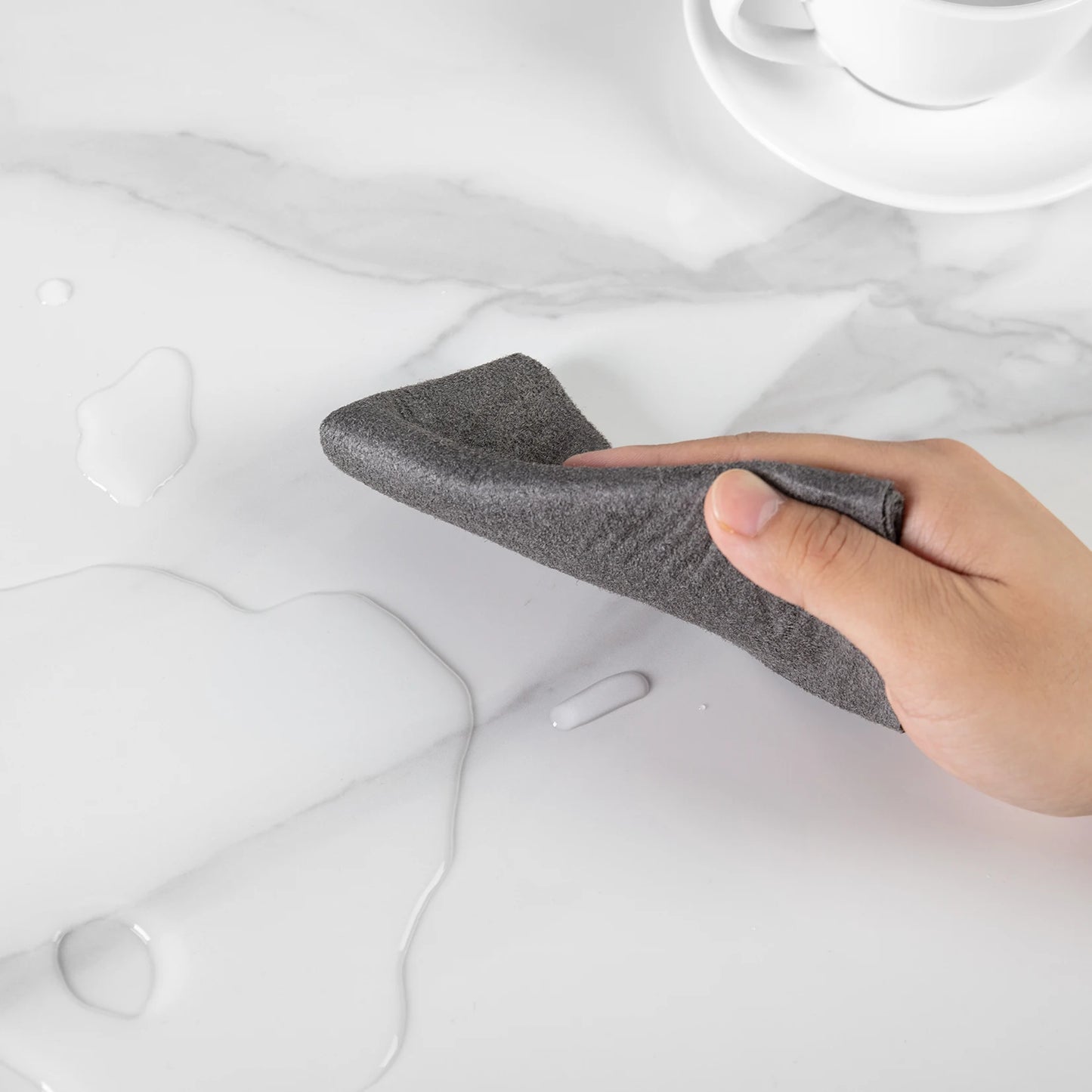 2 Tier Round Coffee Table With Sintered Stone Top And Metal Frame Living Room