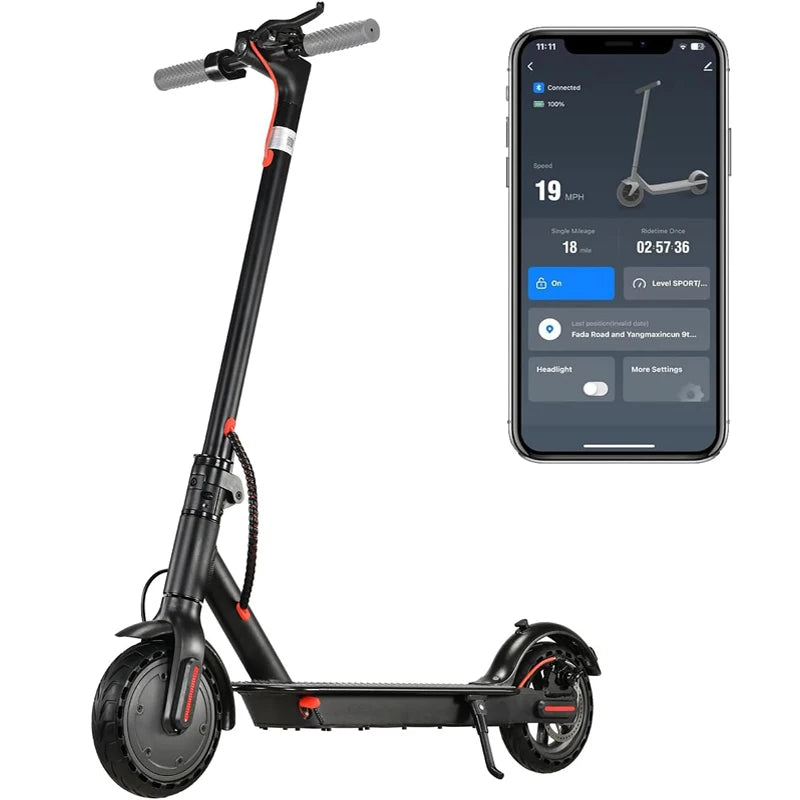 Foldable 350W Electric Scooter 30kmh Explosion Proof Tires