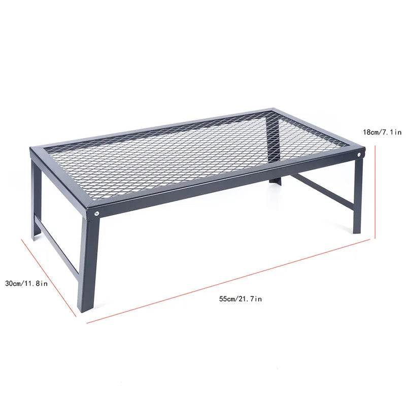 Folding Outdoor Camping BBQ Grill Portable Stand Equipment Picnic Cooking Grate Party Supplies