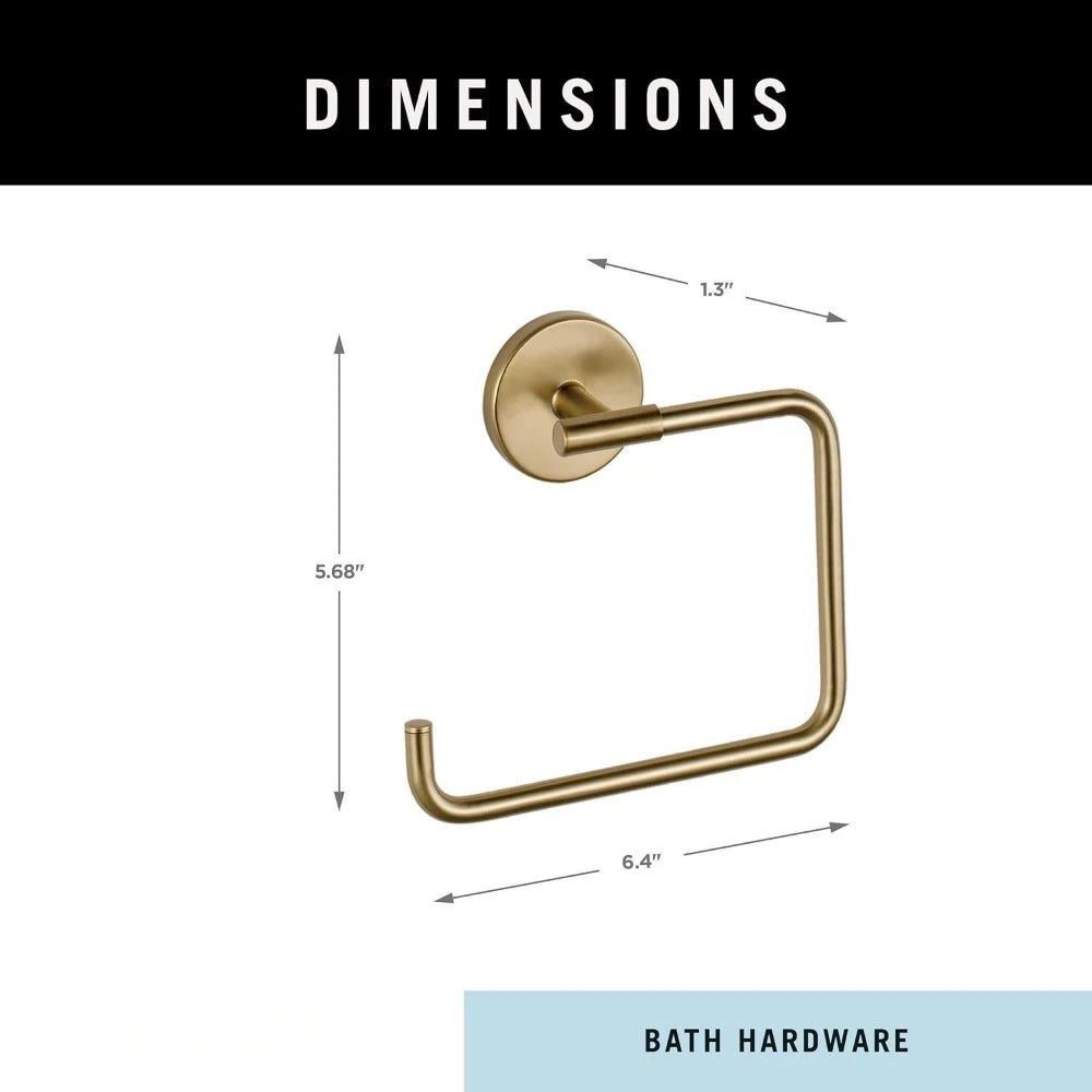 Hand Towel Holder Champagne Bronze Bathroom Wall Rack