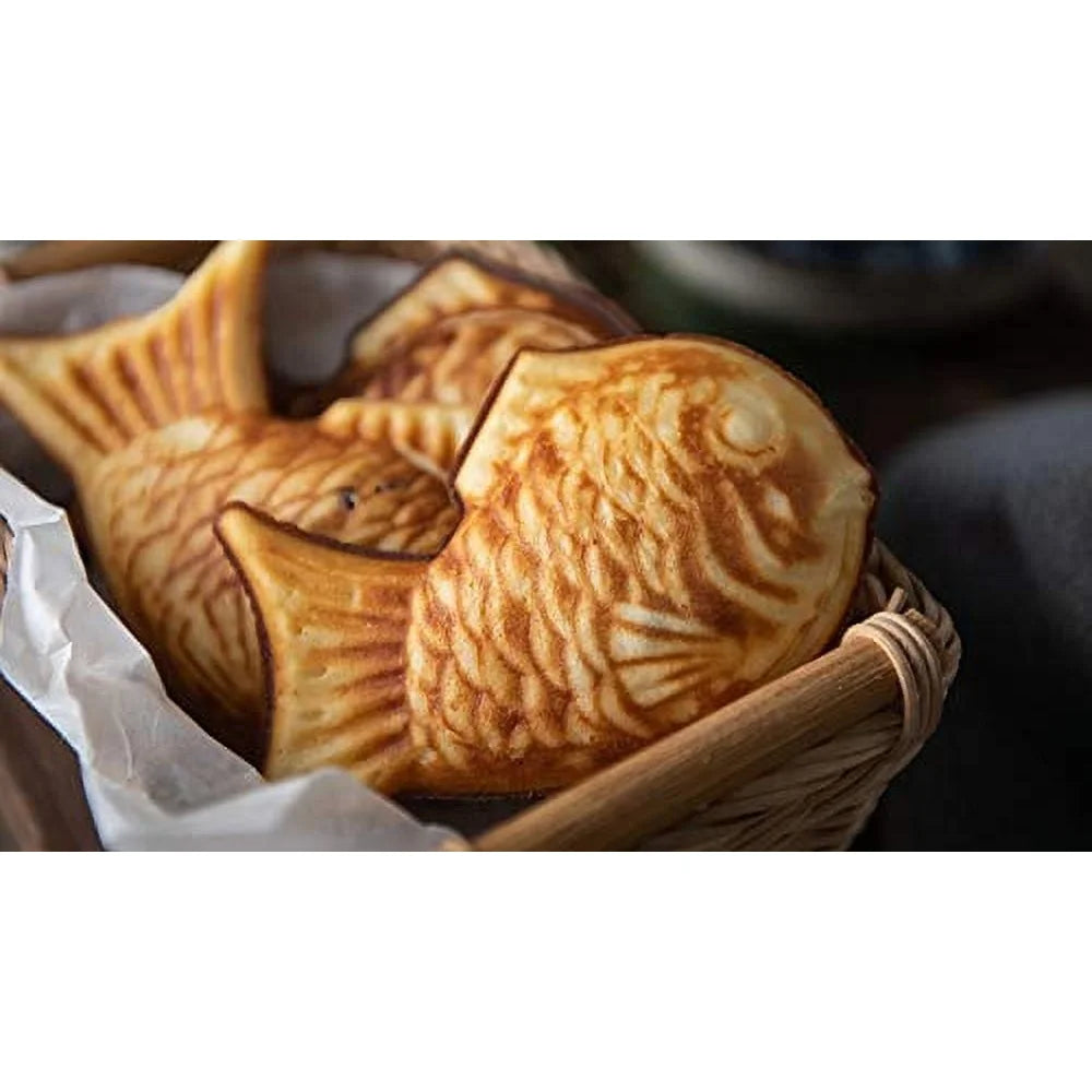 Japanese Fish Shaped Cake Waffle Maker Set of Four Non Stick Cast Bakeware Kitchen Tool Holiday Gift Cooking Supplies