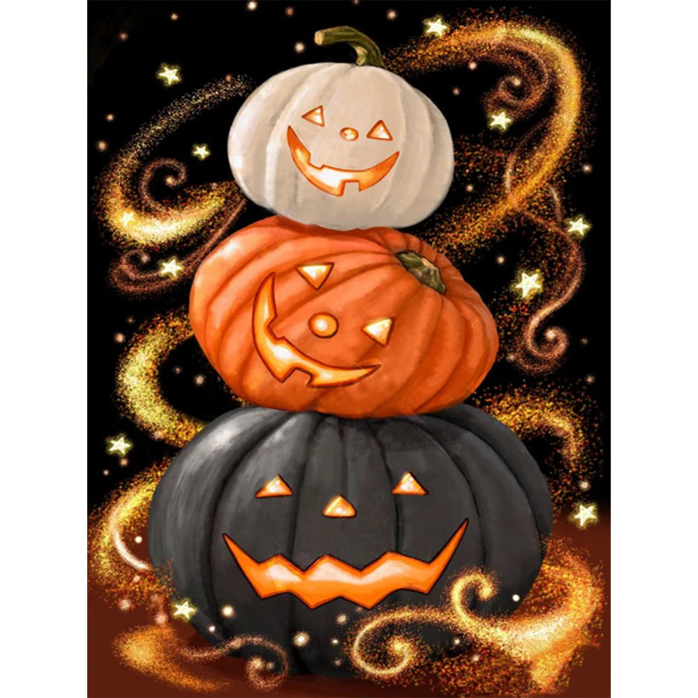 Halloween Pumpkin Cross Stitch With Eco Cotton Thread 11CT