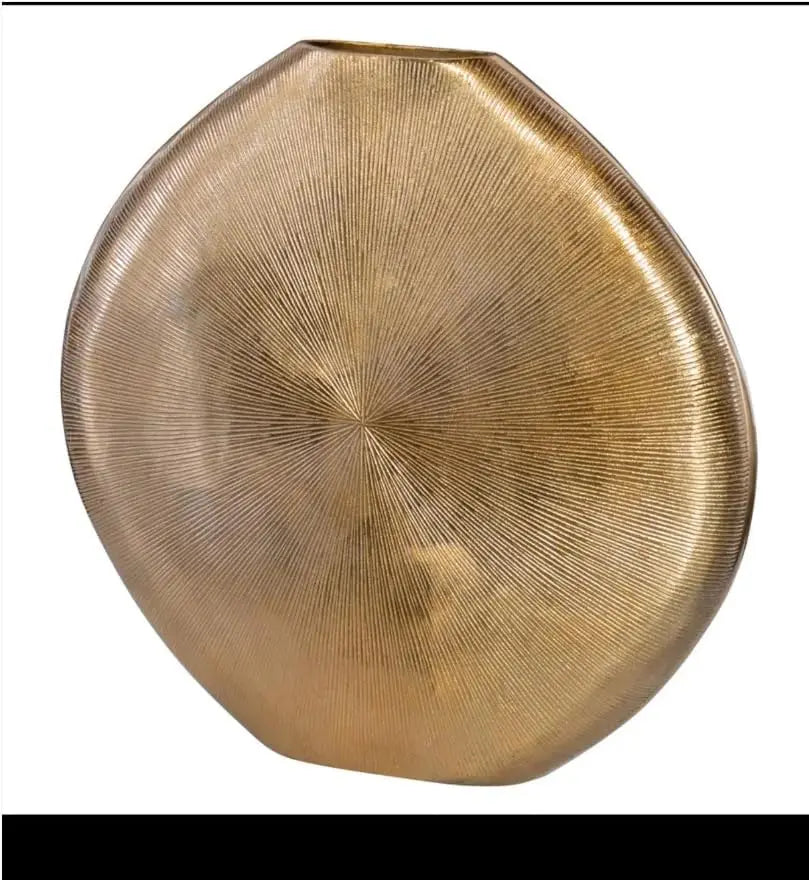 Gold Metal Vase Elegant Decorative Flower Vase for Home Décor Living Room Bedroom or Office Modern Minimalist Design Durable