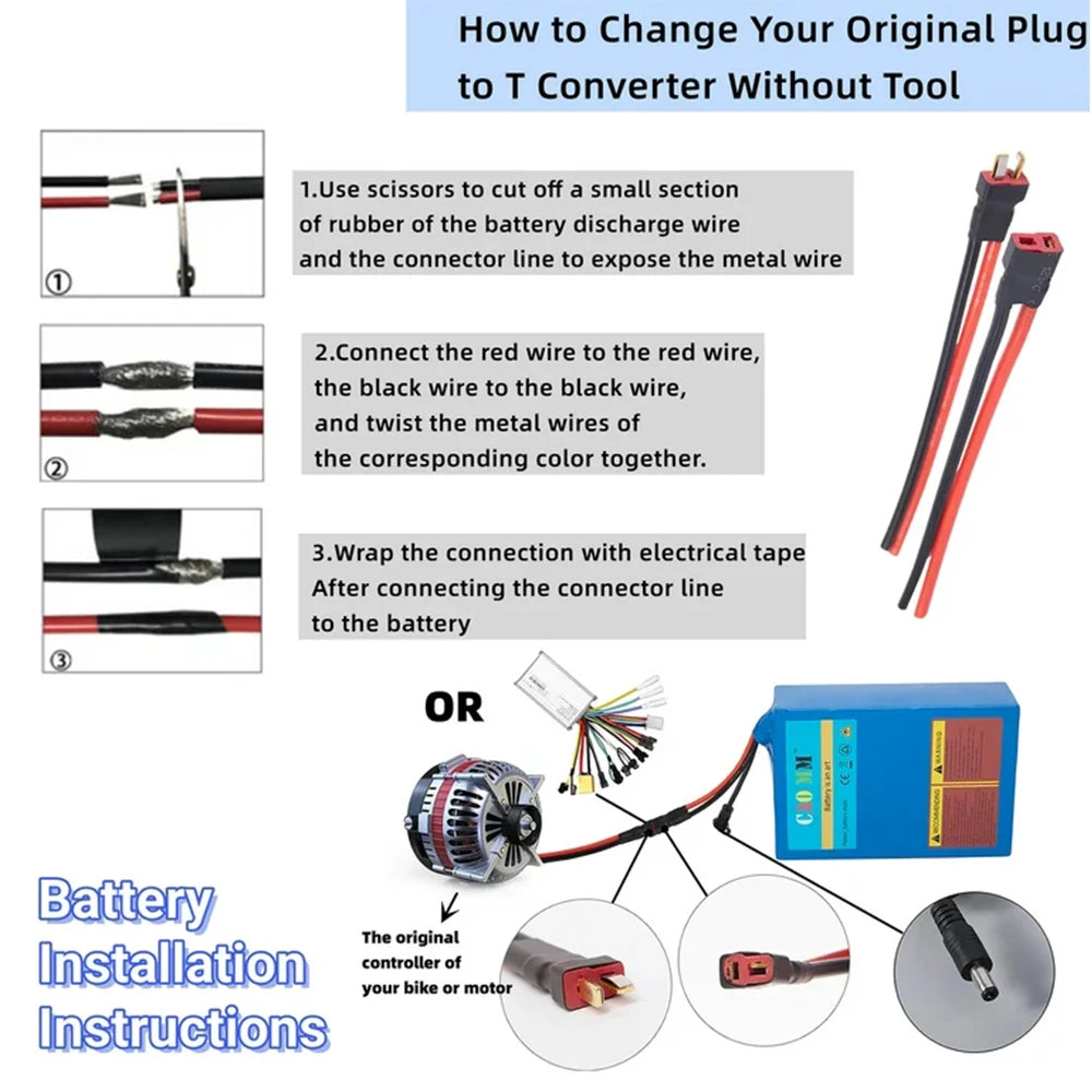 48V Ebike Battery 8Ah 10Ah 14Ah 20Ah 30Ah for 200 to 2000W