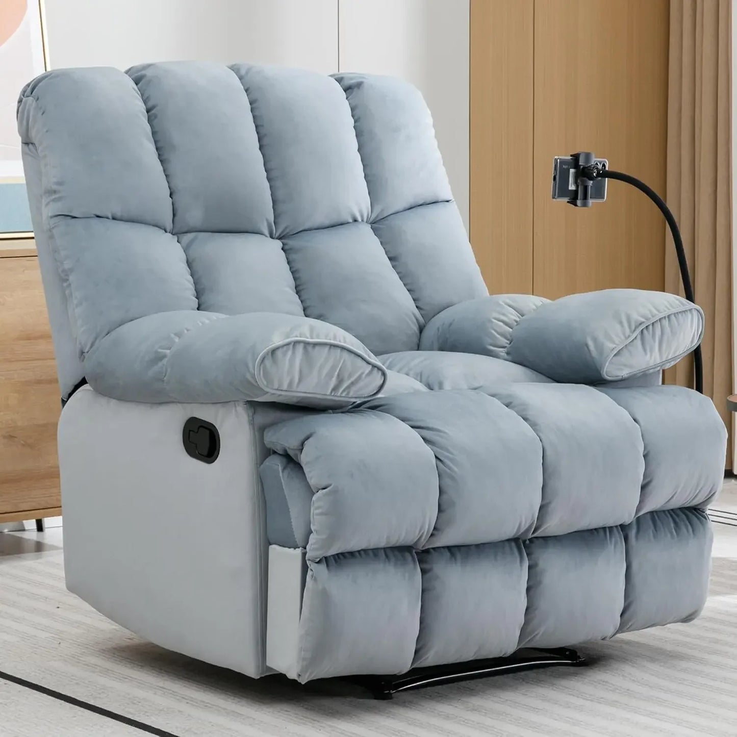 Oversized Velvet Recliner Chair For Adults 400 Lbs Extra Wide And Tall