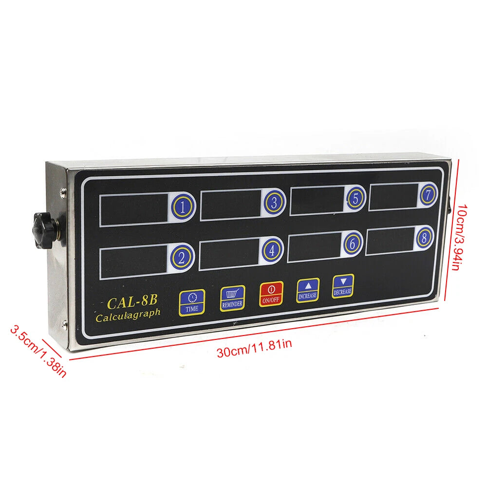 Stainless Steel Digital Cooking Timer 8 Channels Reminder
