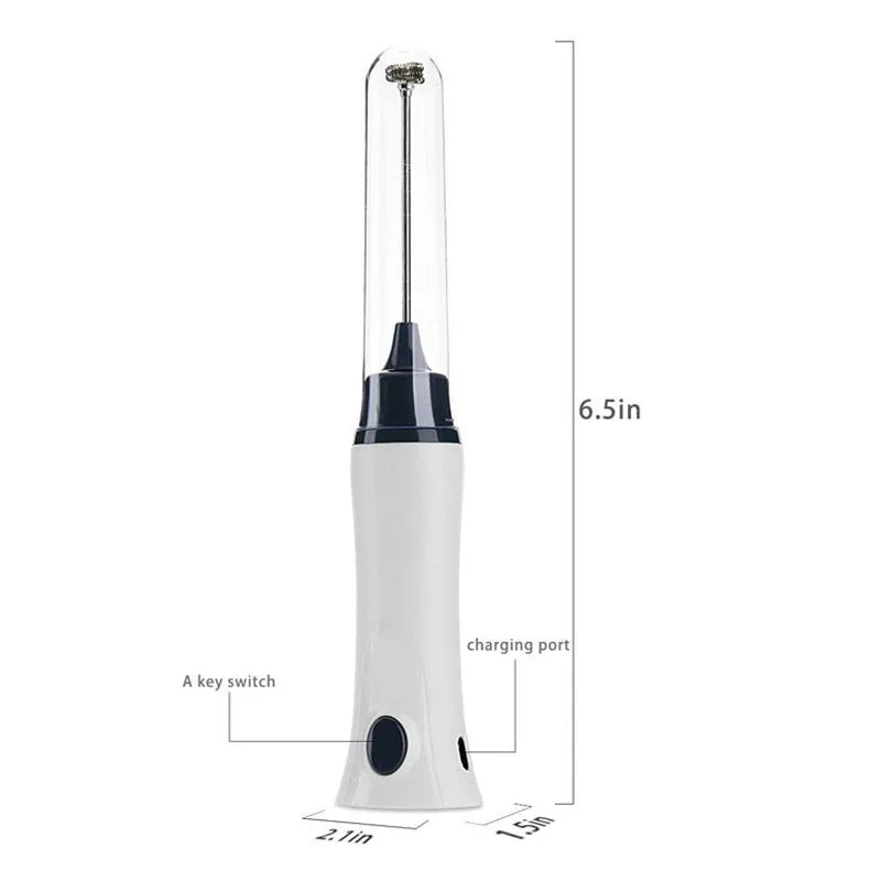 Electric Milk Foamer Wireless Coffee Frother Handheld Mixer