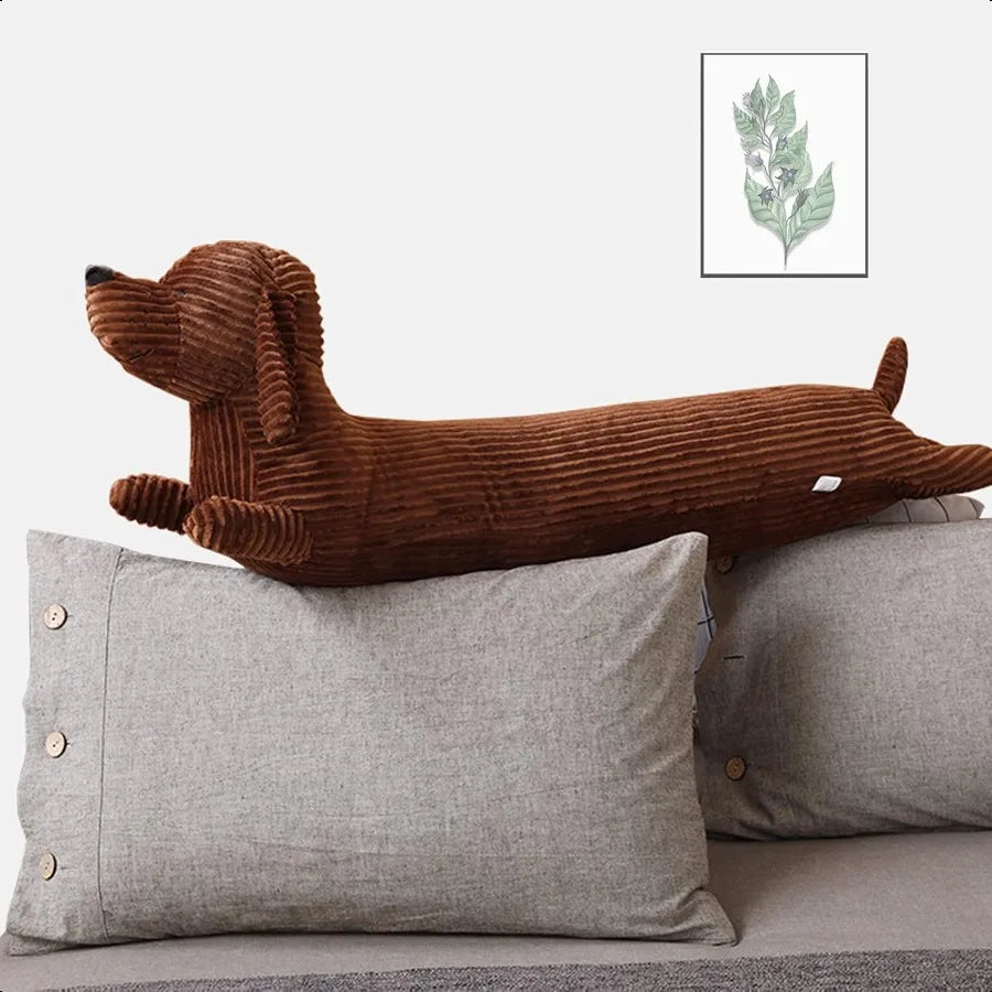 Enhopty 43 Inch Giant Dachshund Dog Plush Pillow Puppy Stuffed Animal Long Body Throw Sleeping Pillow for Christmas