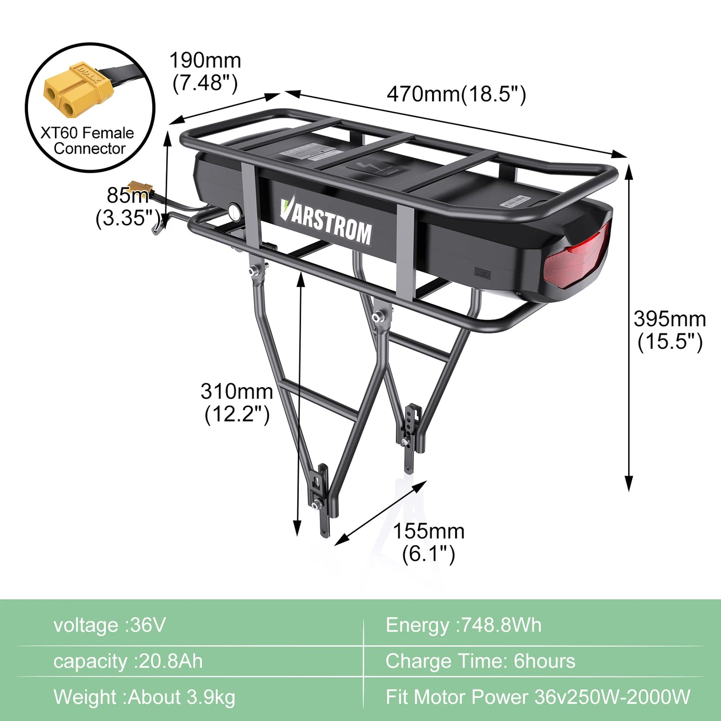 Ebike Battery 48V Lithium Pack For Bafang Tongsheng