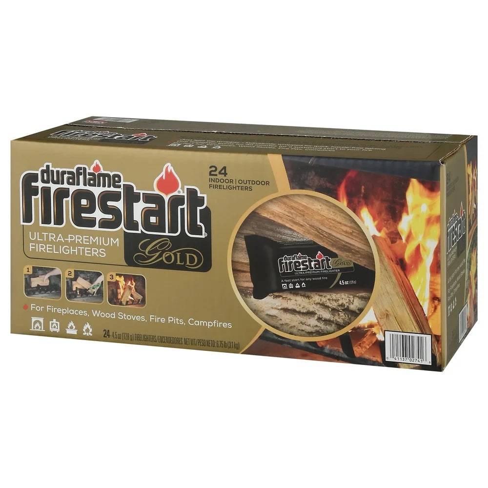 Ultra Premium Fire Starters 24 Pack 4.5oz Quick Lighting