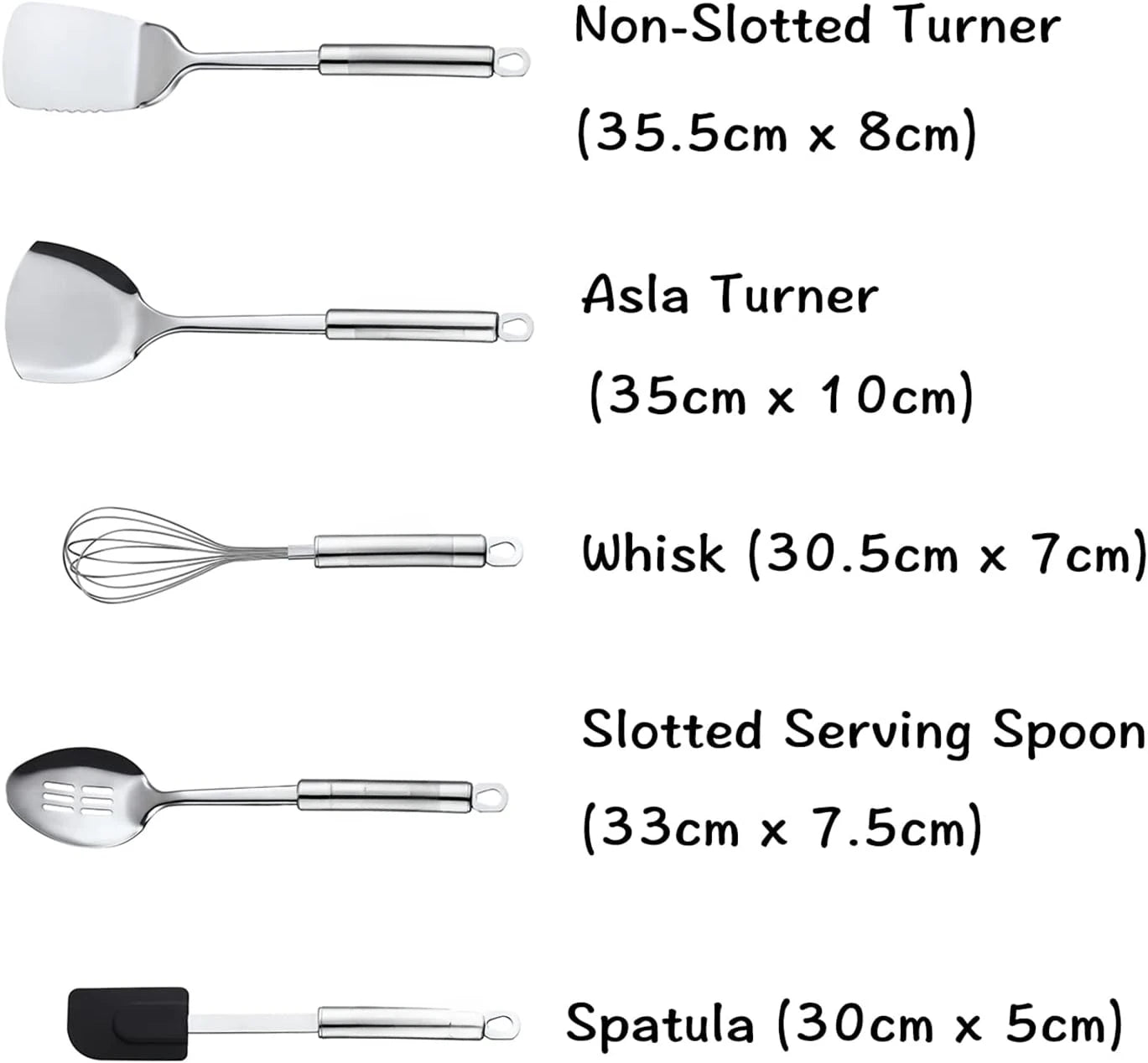 Cooking Utensil Set 11 Piece Stainless Steel Utensils