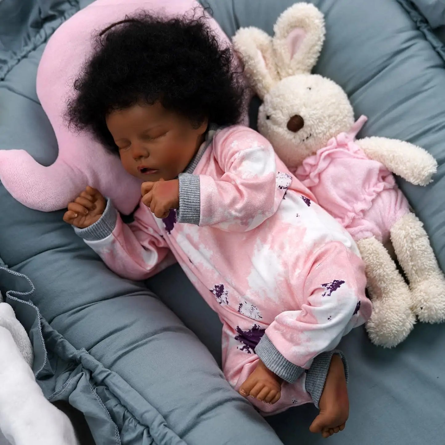 Lifelike Reborn Baby Dolls Black 17 Inch Body Realistic