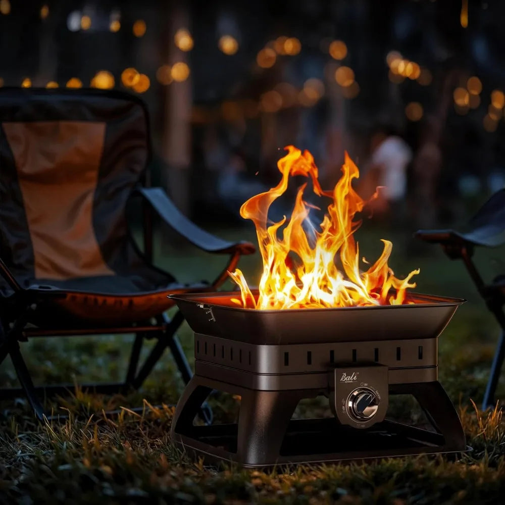 50000 BTU Propane Fire Pit Square Smokeless Patio RV