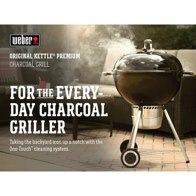 Weber Original Kettle Premium Charcoal Grill 22 Inch Black