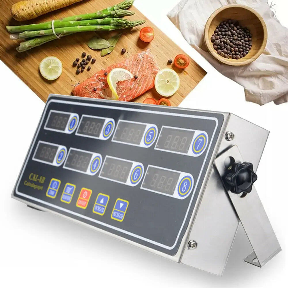 Stainless Steel Digital Cooking Timer 8 Channels Reminder