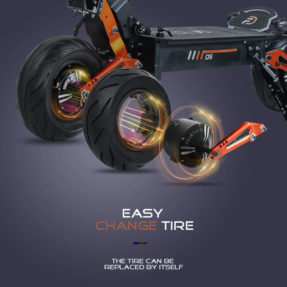 Obarter D5 5000W Electric Scooter 12 Inch Fat Tire On Road