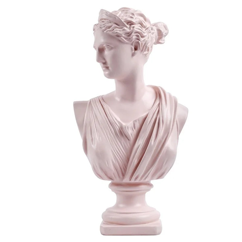 Ancient Greece Resin David Venus Head Statue Decoration for Home Living Room Office Desktop Sculpture