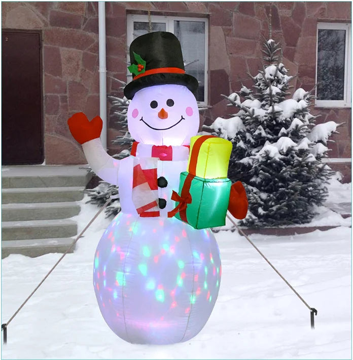Christmas Inflatable Snowman With Illuminated Lights