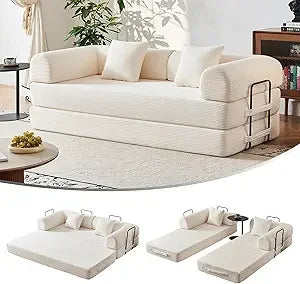 DAFIFY Corduroy 79 Inch Modular Sofa Bed With Fixed Frame