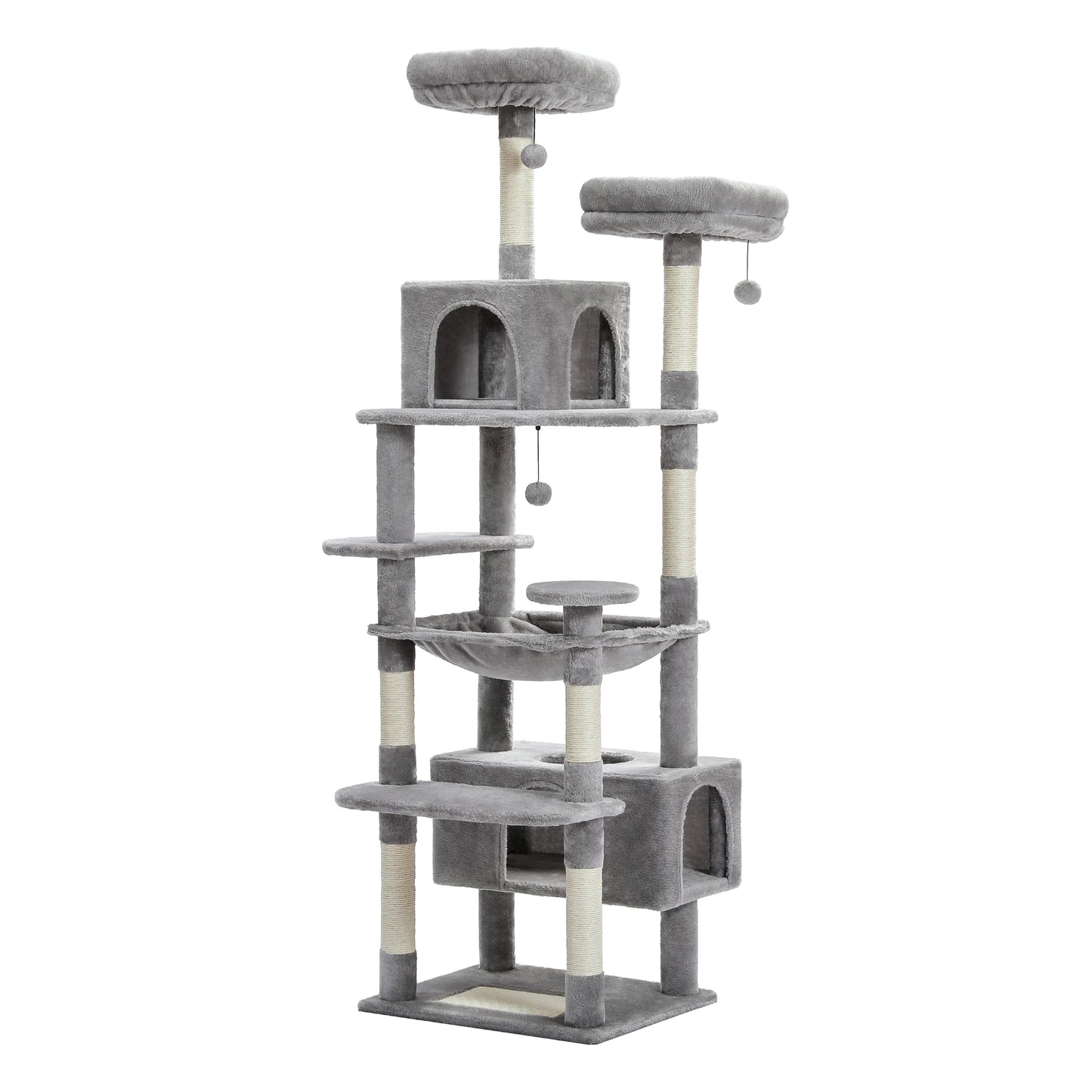 Large Cat Tree Tall Cat Tower for Indoor Cats Multi Level Plush Condo with Scratching Posts Boards Perches Caves