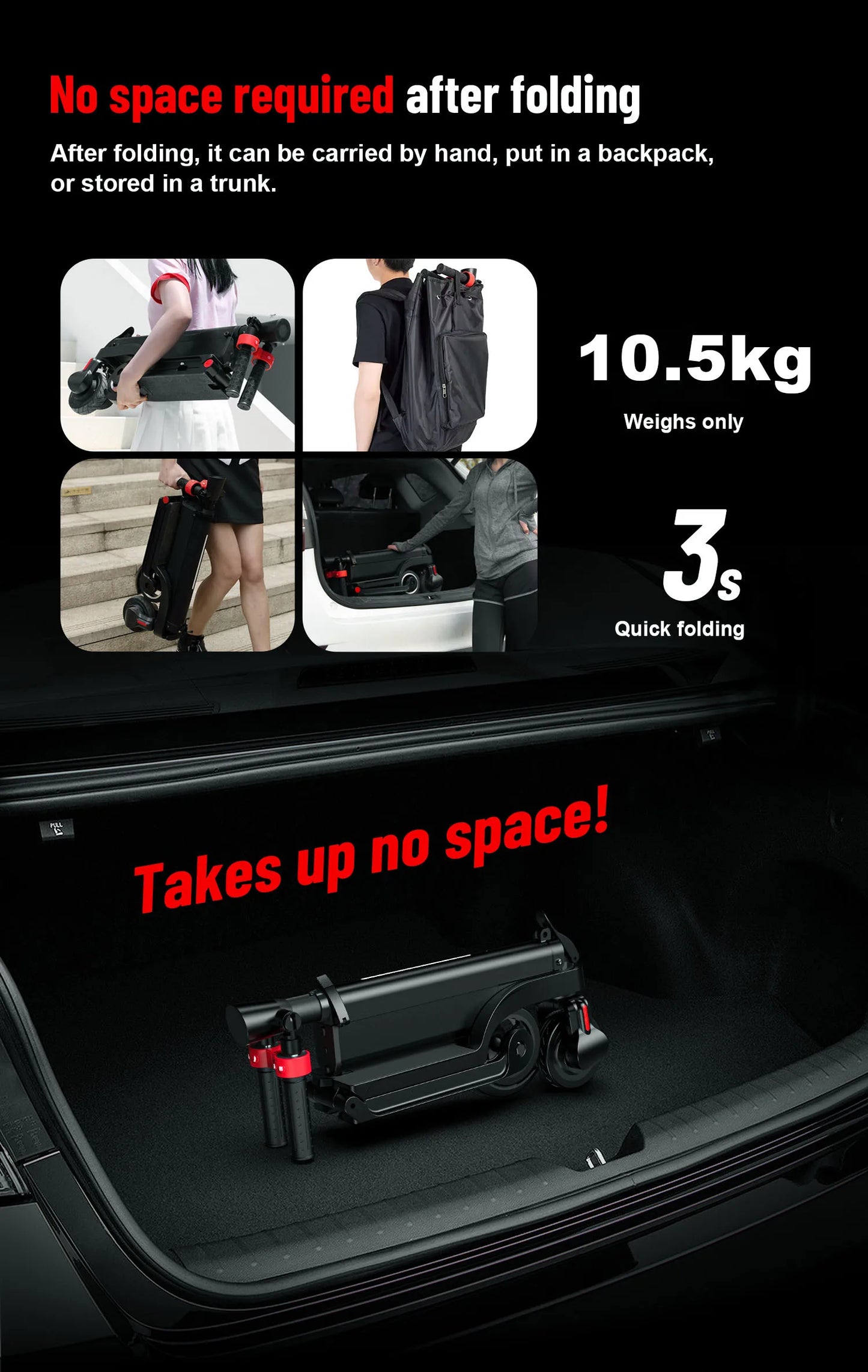 HX Foldable Electric Scooter 350W 25kmh 36V For Adults