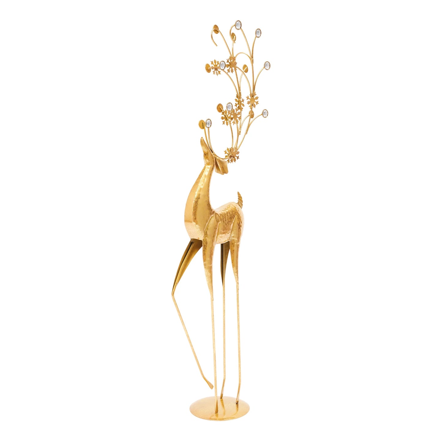 House Studio Gold Reindeer Statue Christmas Decor Indoor