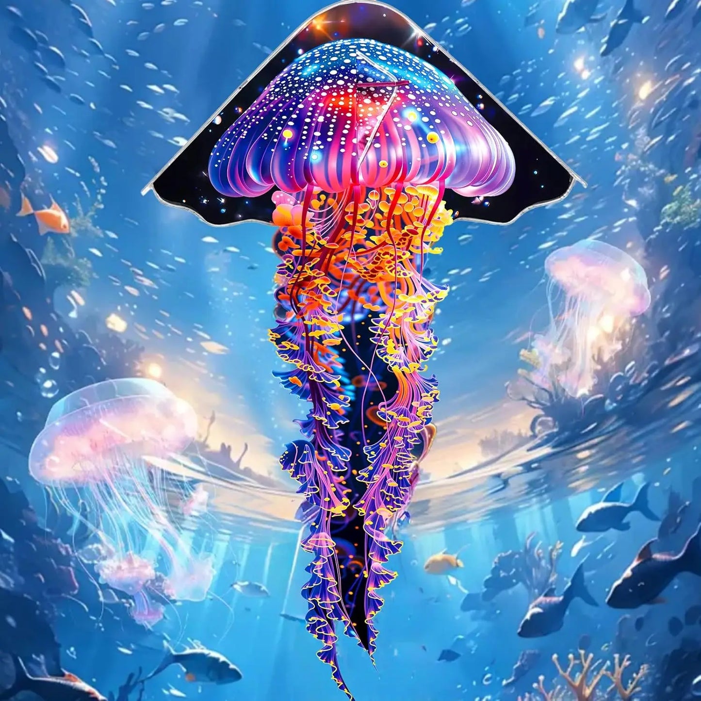 Octopus Kite for Beginners and Adults Easy to Fly Diamond Shape Outdoor Fun