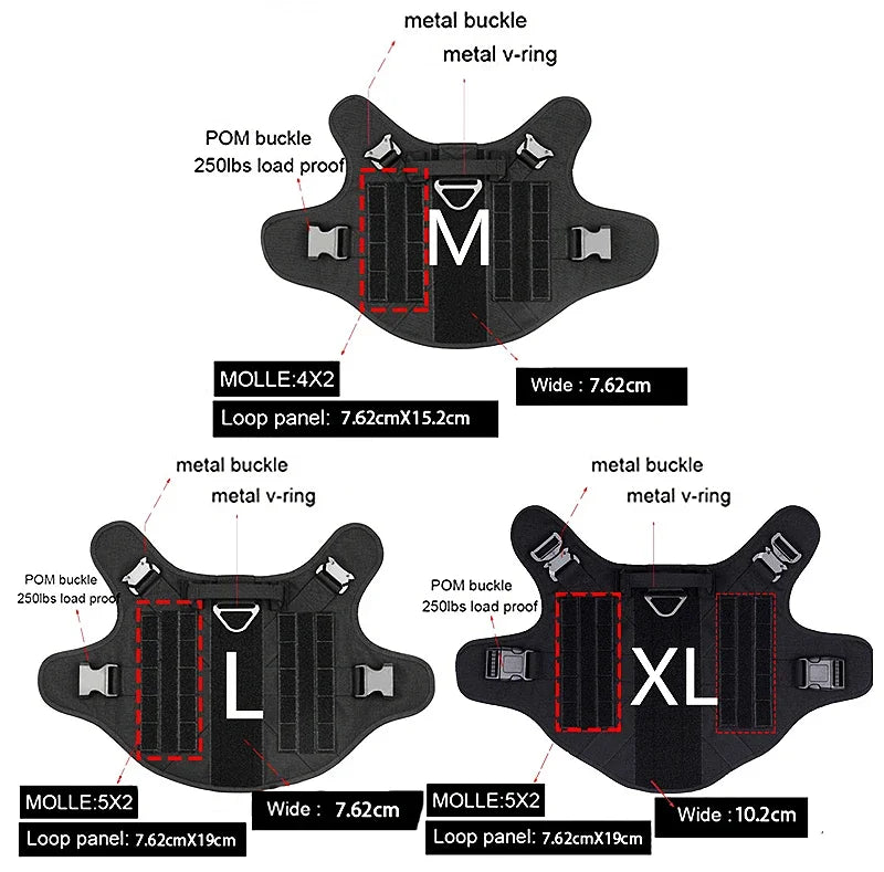 Tactical Military Vest German Shepherd Harness And Leash