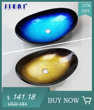 Jieni Art Ceramic Basin Set Blossoms Spring Brass Tap