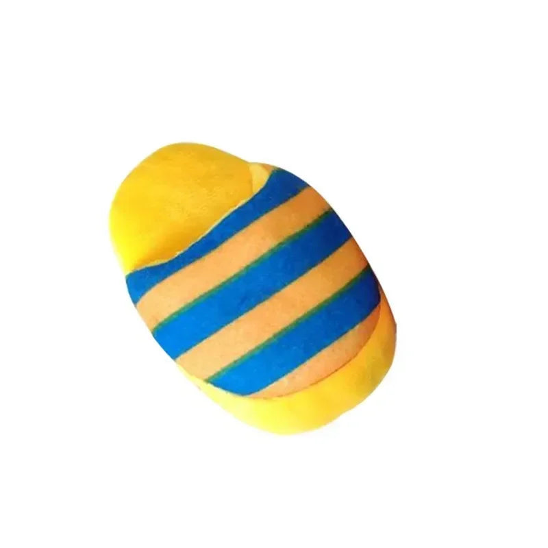 Interactive Plush Flip Flop Chew Toy Squeaker Small Dogs