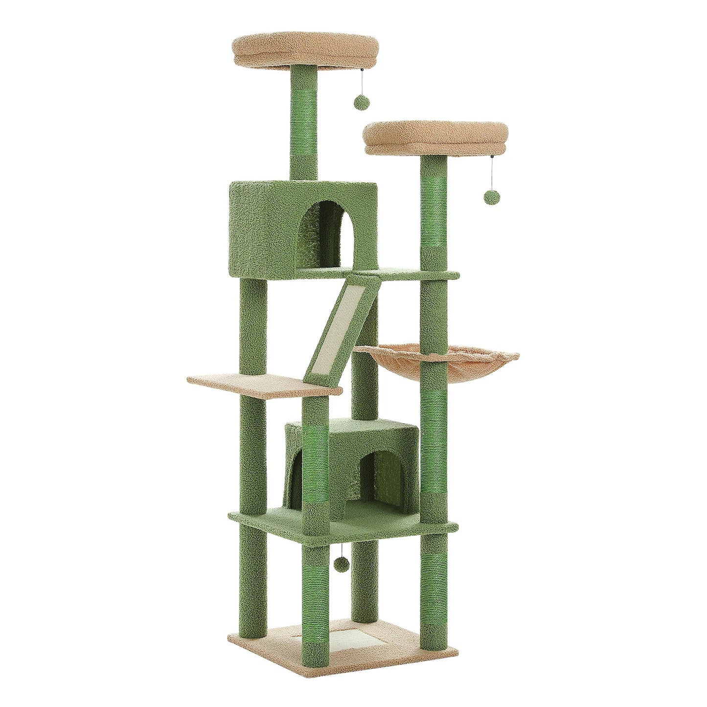 Large Cat Tree Tall Cat Tower for Indoor Cats Multi Level Plush Condo with Scratching Posts Boards Perches Caves
