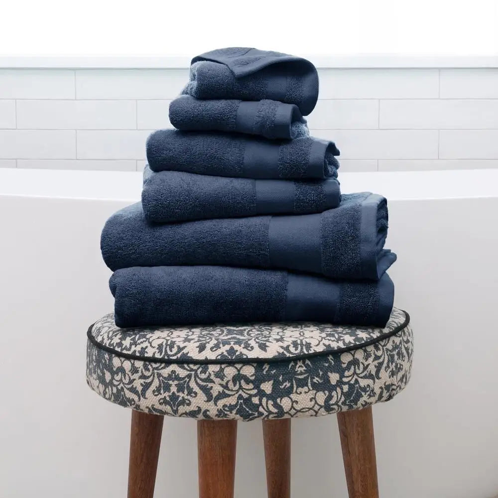 6 Piece Cotton Bath Towel Set Luxury Soft Fade Resistant