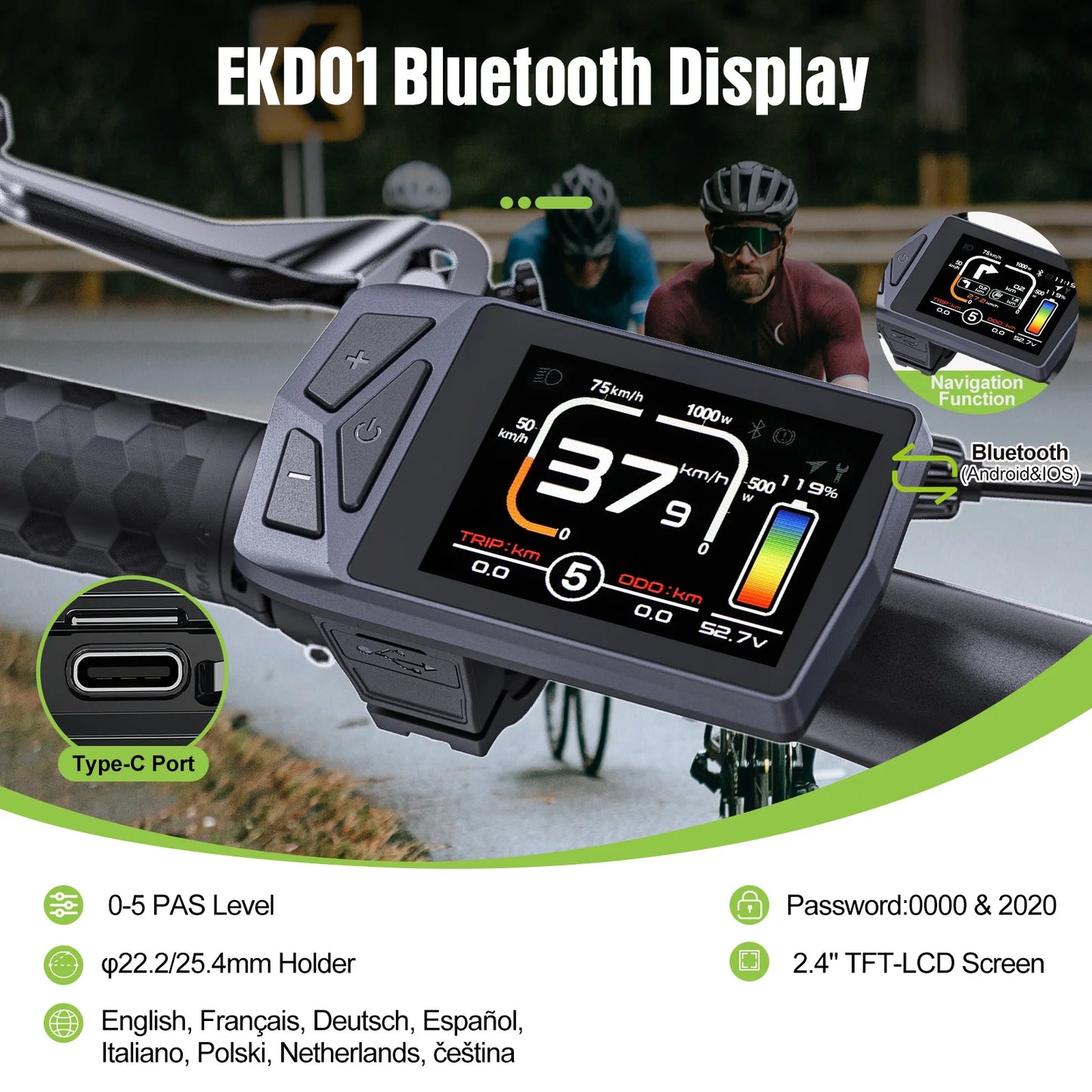 BAFANG UART CAN Display DPC18 DZ40 DM03 EKD01 Bluetooth