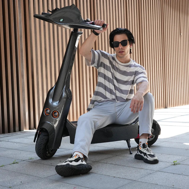 Songzo BT1 Adult Electric Scooter 1400W Dual Motor 60V 30Ah Folding E Scooter 11 Inch Tire E Mountain Scooter