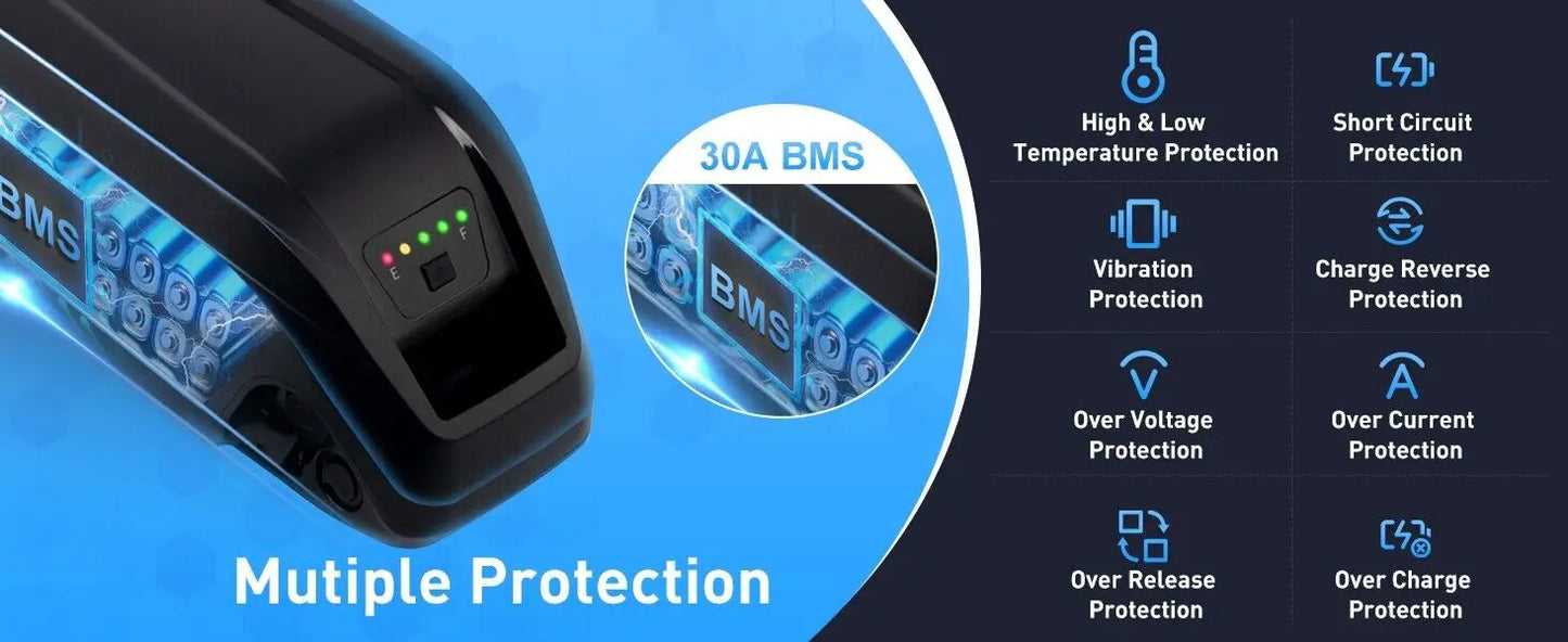 48V Li Ion Ebike Battery 10 20Ah For High Power Long Range