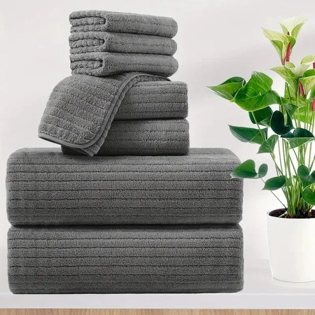 Turkish Cotton Towels And Washcloths Set Premium Quick Dry