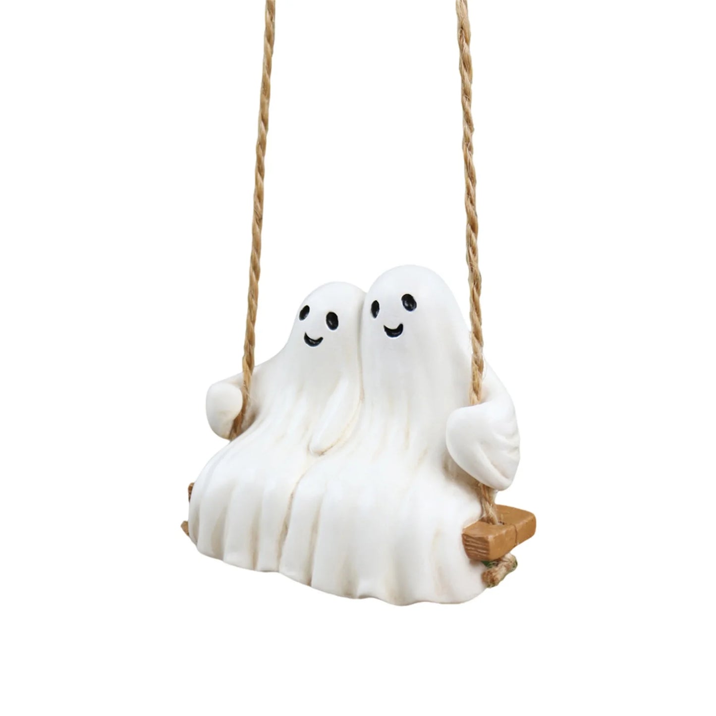 Spooky Halloween Skeleton Duo Figurine Hanging Yard Decor
