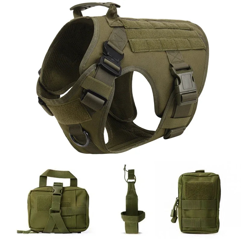 Tactical Military Vest German Shepherd Harness And Leash