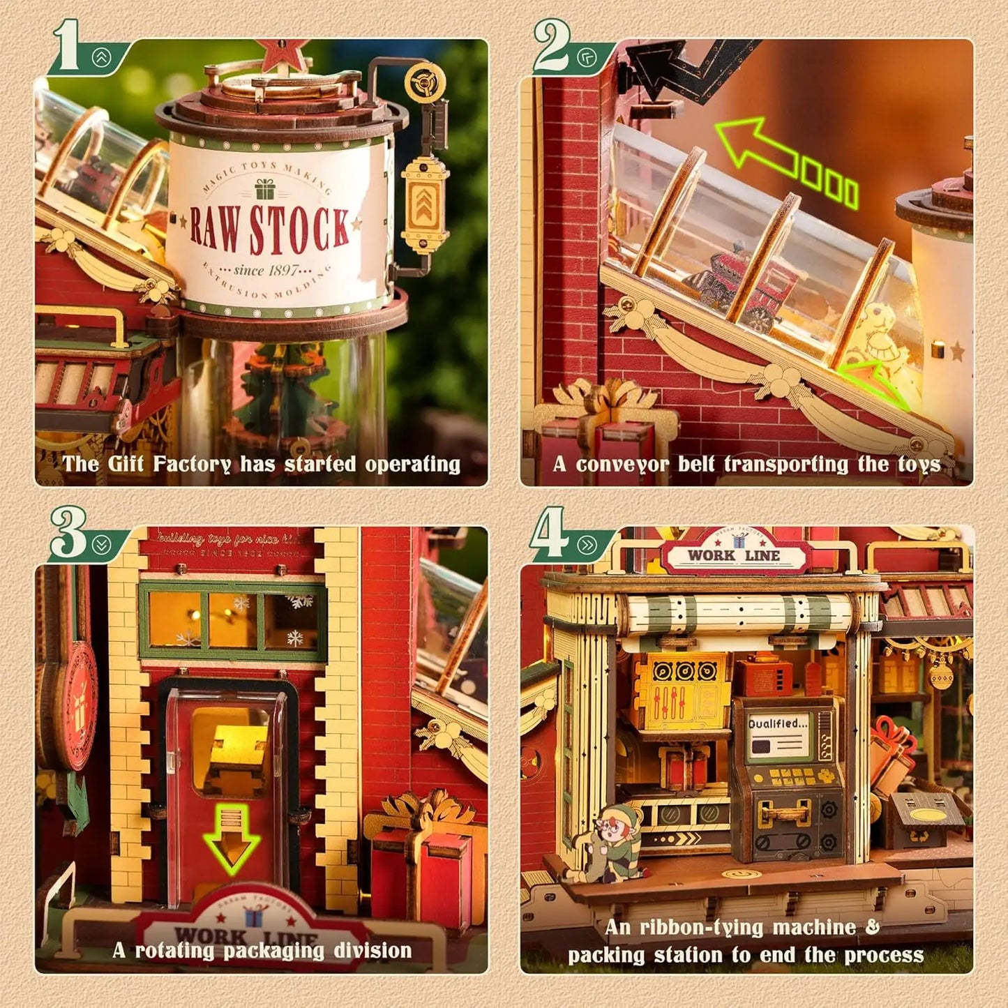 Robotime Rokr Wooden Music Box Dream Gift Factory 3D Kit