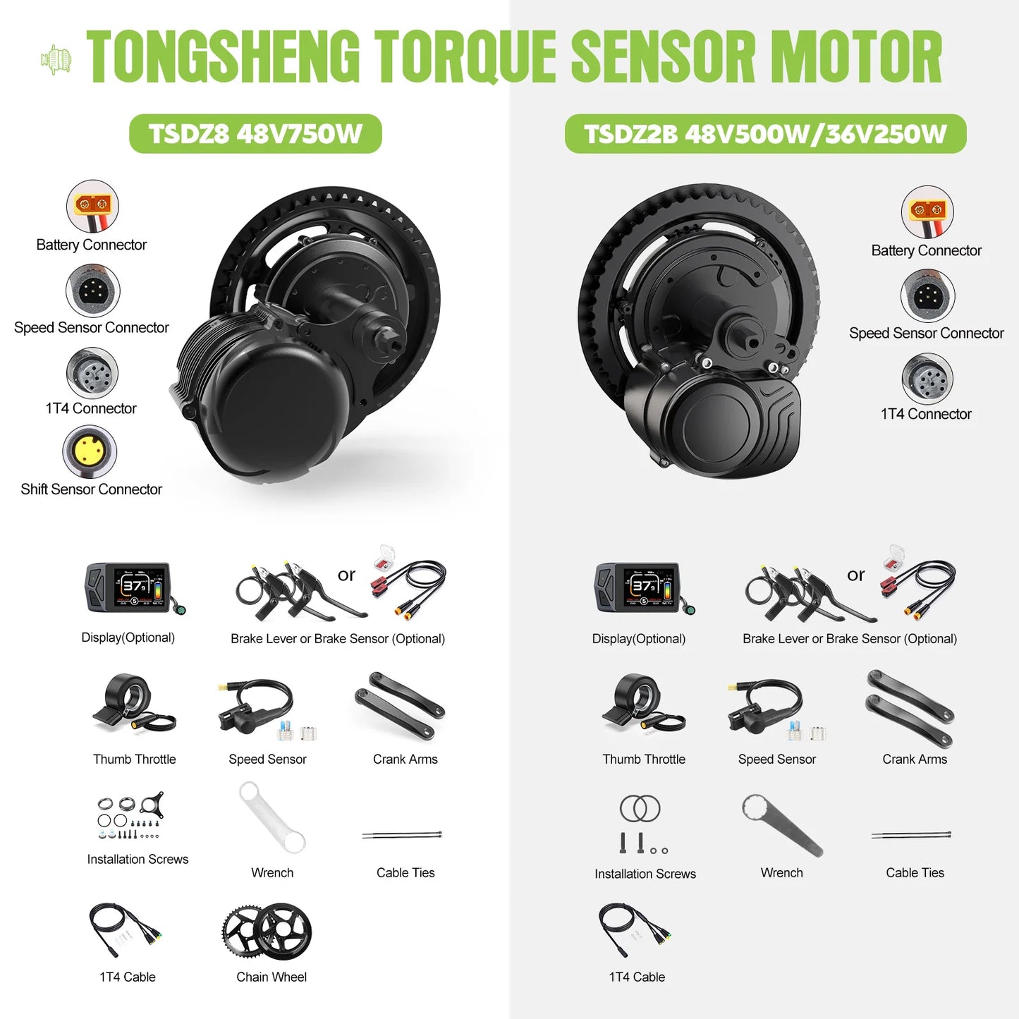 Tongsheng TSDZ8 750W Mid Drive Motor Kit 68mm 73mm BB